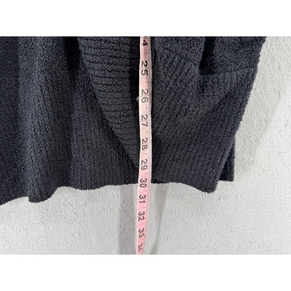 Barefoot Dreams CozyChic Lite Circle Cardi Black Cardigan Sweater Size M 452 - Picture 7 of 10